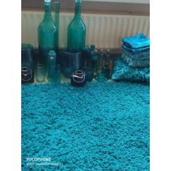 Glazen accessoires 27 stuks aqua groenblauw