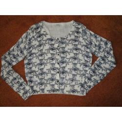 Blauw/écru vestje ESPRIT maat L