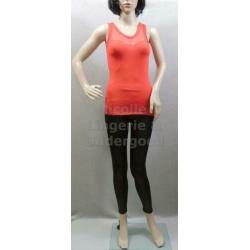 Sexy Rode Top met transparante inzet maat S (362)