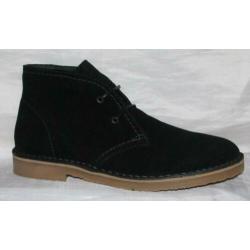 AQA maat 41 dessertboot zwart suede/leer - gratis verzenden