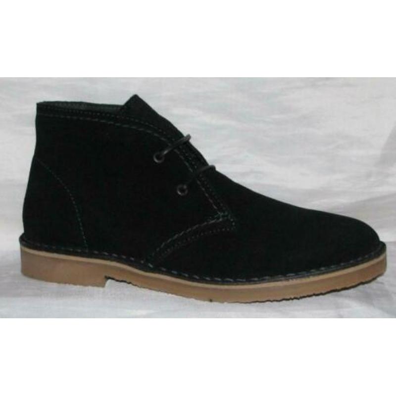 AQA maat 41 dessertboot zwart suede/leer - gratis verzenden