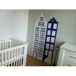 Complete babykamer | commode | kast | ledikant | wit modern