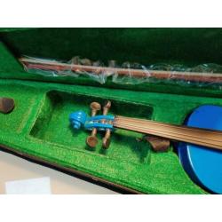 Nieuwe 1/8 viool-set (blauw)