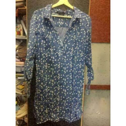 Denim printed tuniek, maat: m/l