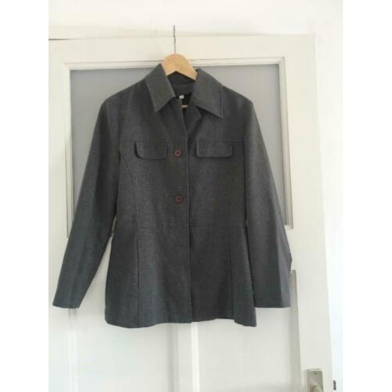 Vintage grijze blazer/blouseje maat M