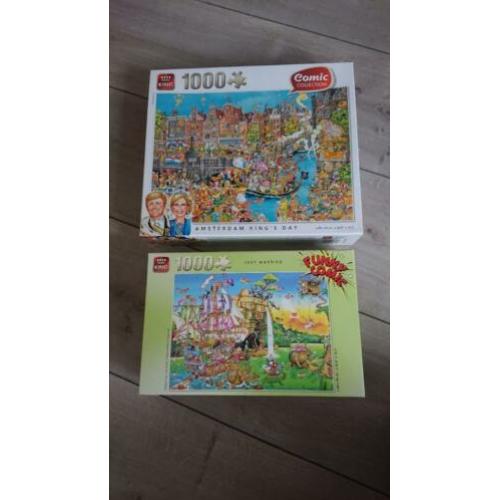 puzzels 1000 stukjes funny comic ,just married en koningsdag