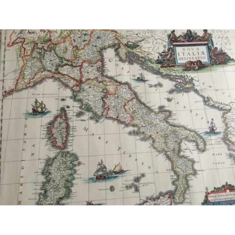 Oude kaart van Italië