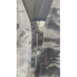 Bandolera dun grijs tinten vestje rits als nieuw 40 25842