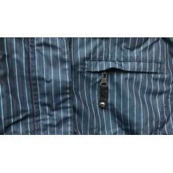 Skijas jas ski mt 40/42 donker blauw met lichtblauwe streep
