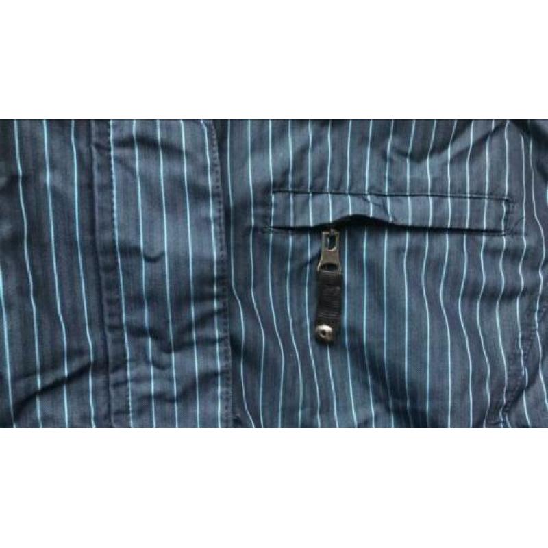 Skijas jas ski mt 40/42 donker blauw met lichtblauwe streep