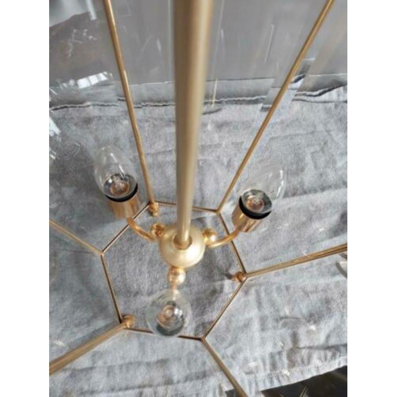 Cremasco illuminazione vintage antieke goudkleurige hanglamp