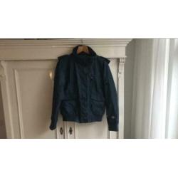 Skijas jas ski mt 40/42 donker blauw met lichtblauwe streep