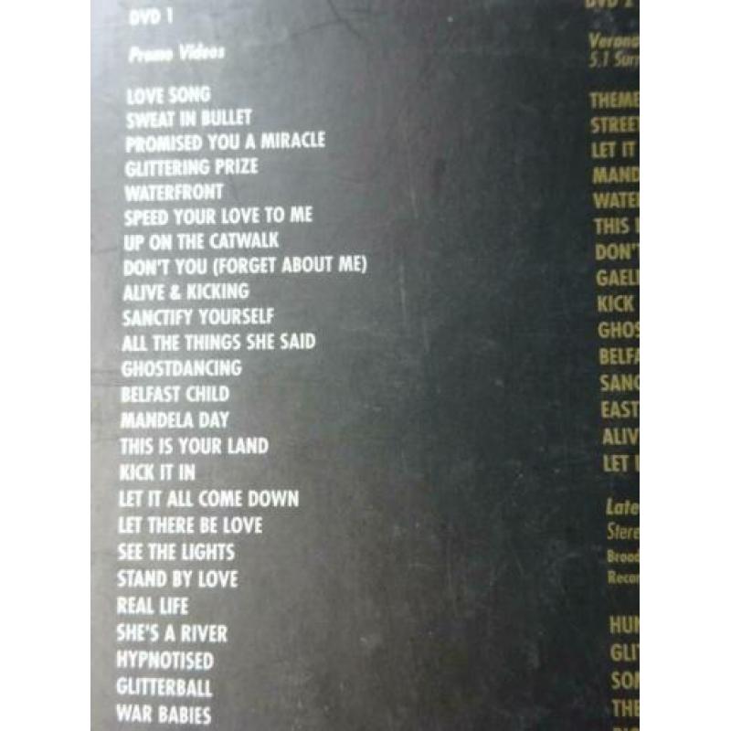 2 DVDs..Simple Minds -- Seen the Lights a Visual History
