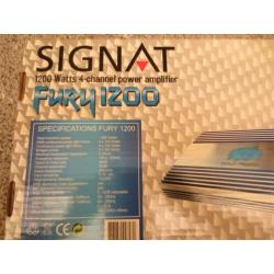 ? Signat Fury 1200 4-kanaals autoversterker van 4x 100WRMS