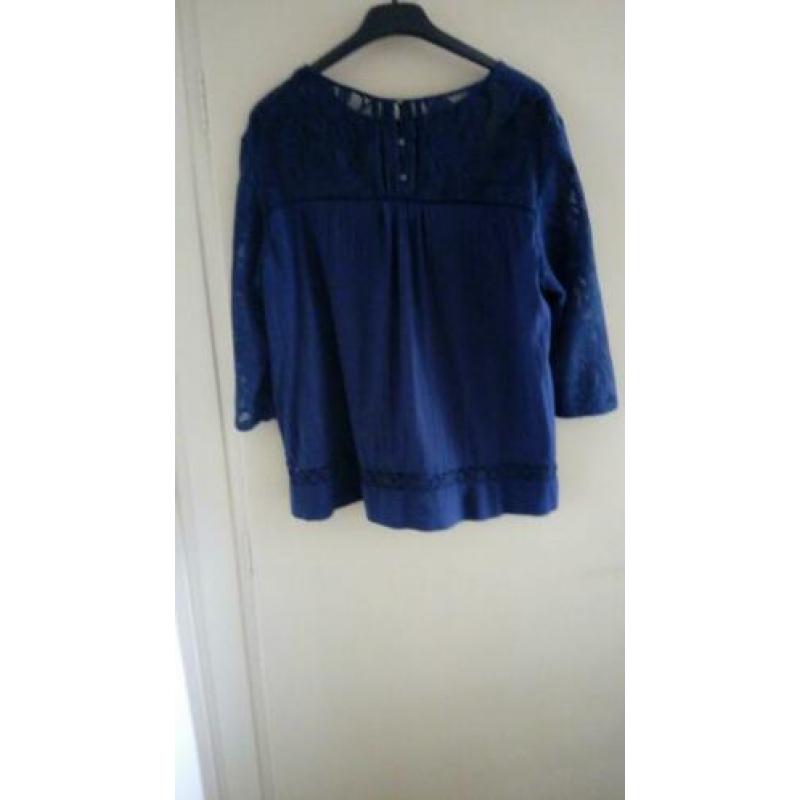 MEXX blouse /bloes mt 40 zgan d.blauw