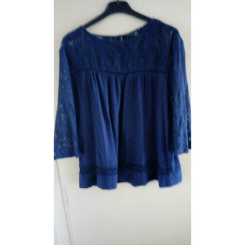 MEXX blouse /bloes mt 40 zgan d.blauw