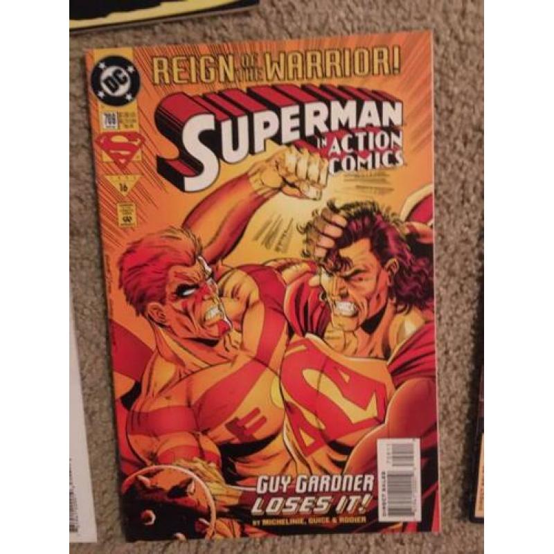 Five Superman comics. American DC