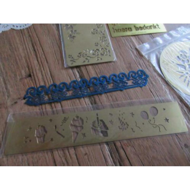5 embossing plaatjes, kaarten maken