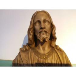 Antiek Jezus beeld gesigneerd plm.35x35x15cm
