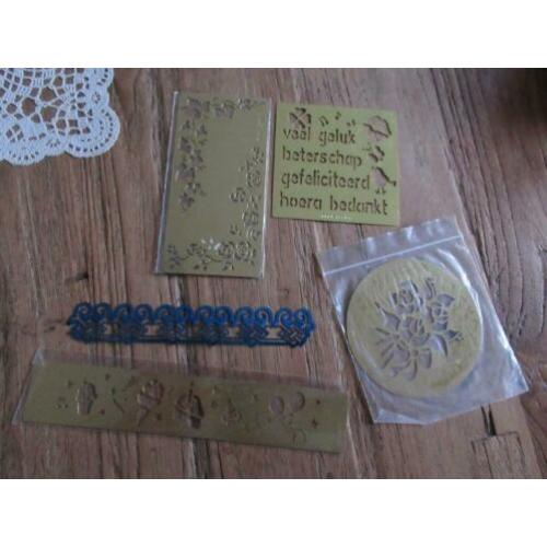 5 embossing plaatjes, kaarten maken