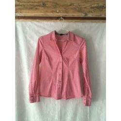 Amisu fuchsiaroze blouse maat S