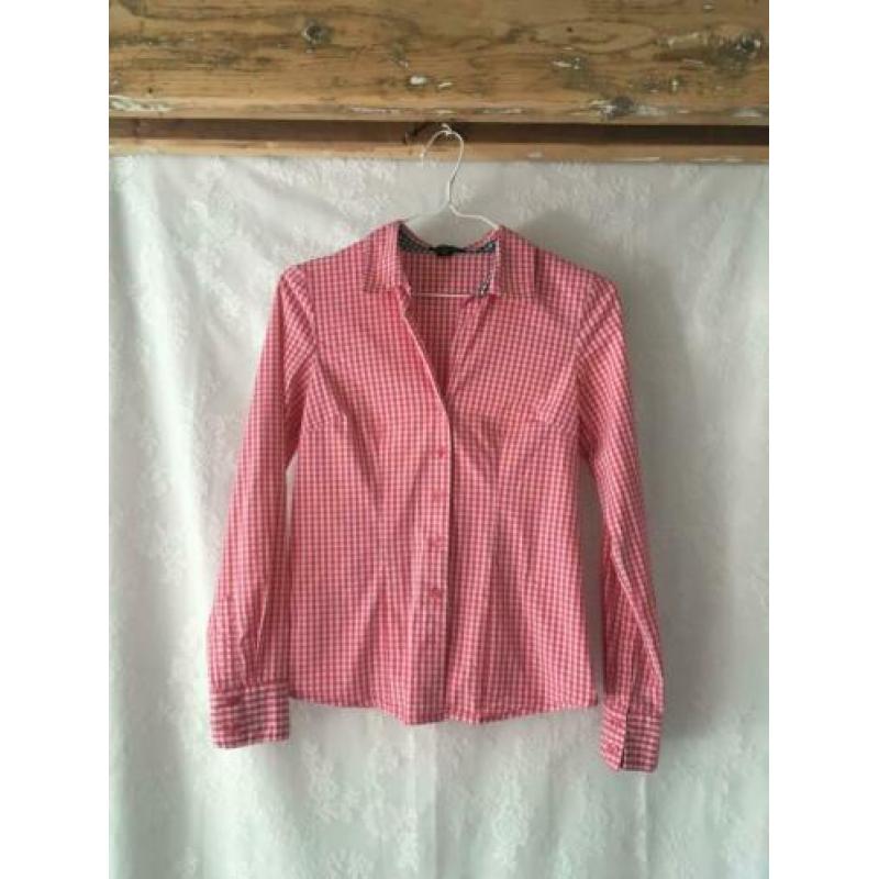 Amisu fuchsiaroze blouse maat S