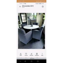 Rol fauteuils stof 4stuks