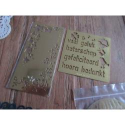 5 embossing plaatjes, kaarten maken