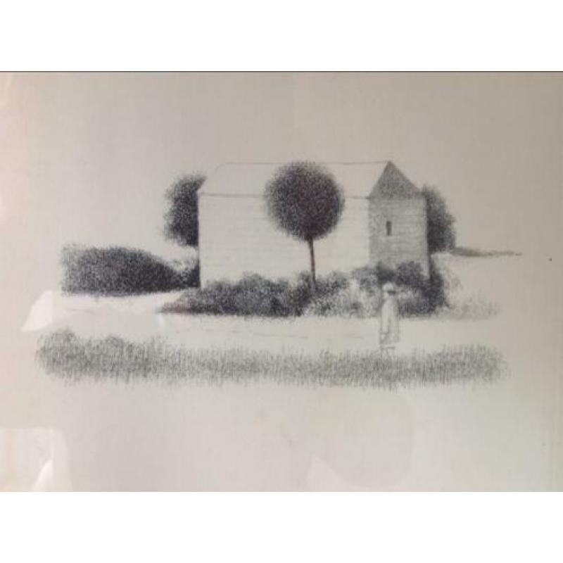 Metten Koornstra litho, gesigneerd 1972