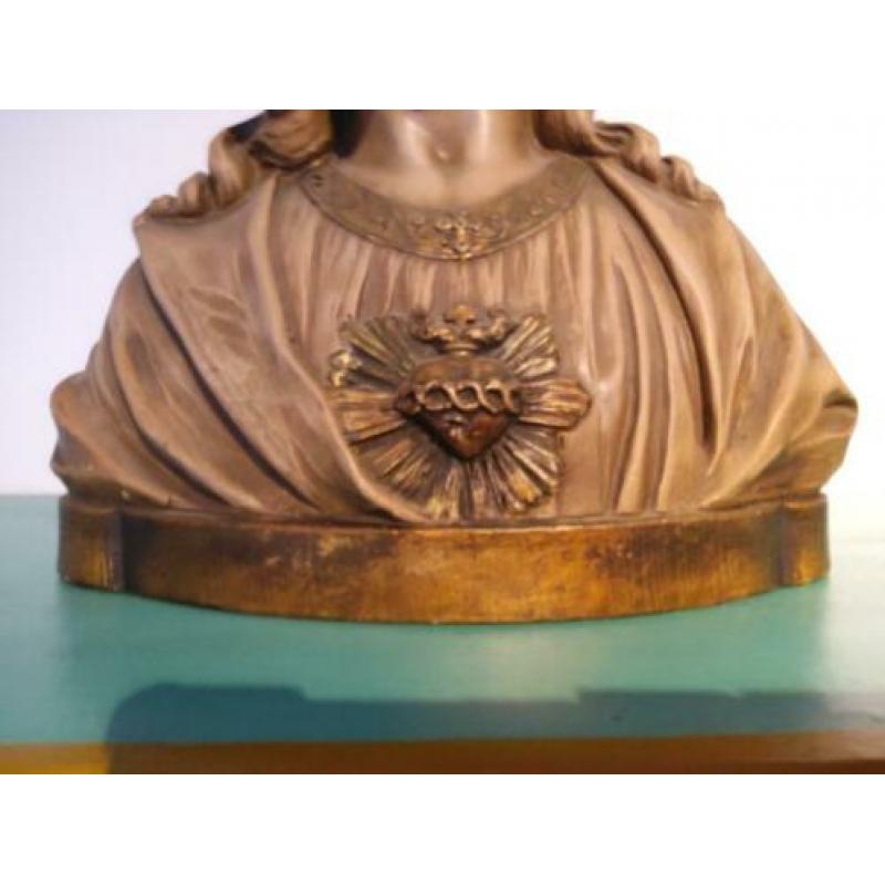 Antiek Jezus beeld gesigneerd plm.35x35x15cm