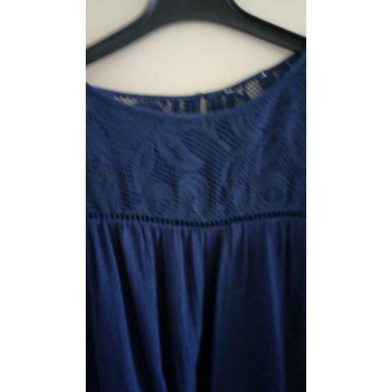 MEXX blouse /bloes mt 40 zgan d.blauw