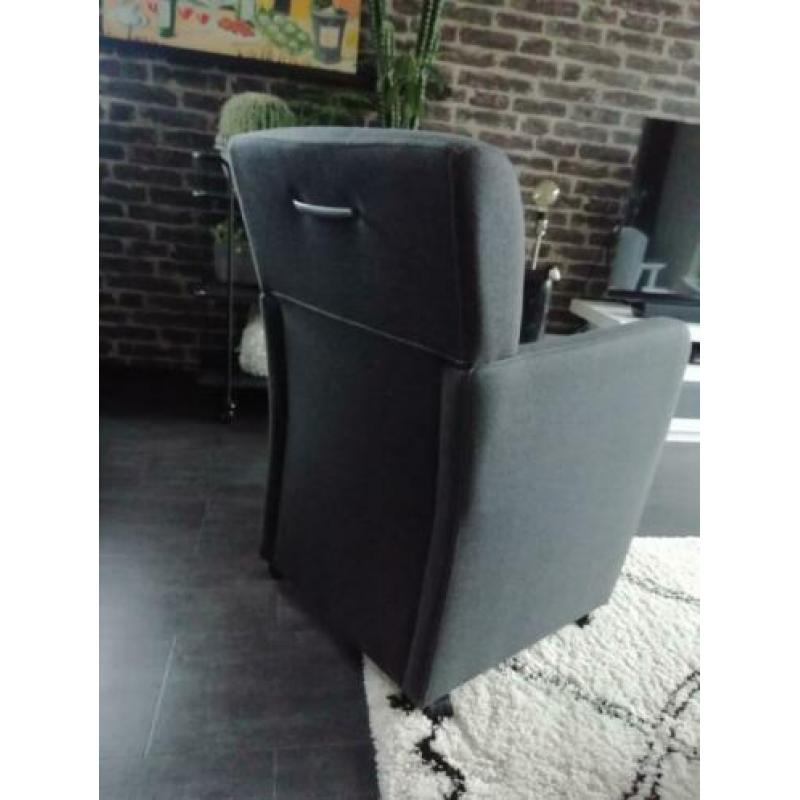 Rol fauteuils stof 4stuks