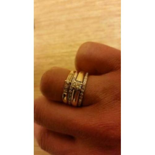 14 krt gouden diora ringen met briljanten