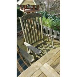 Eettafel tuinset van teakhout met 4 stoelen