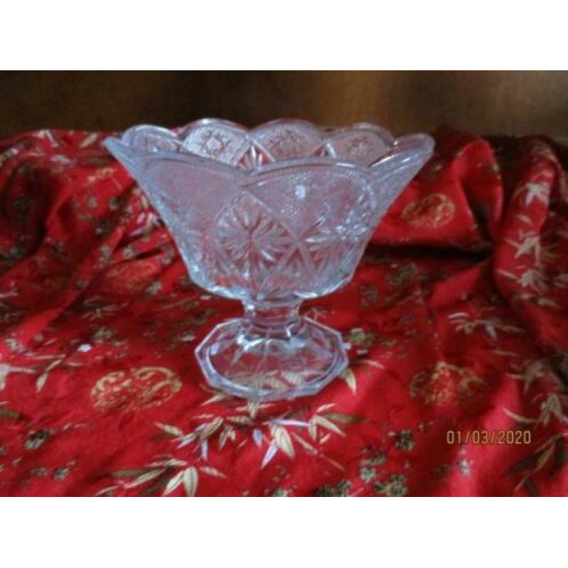 Bonbons schaal Kristal 15.5x13hoog