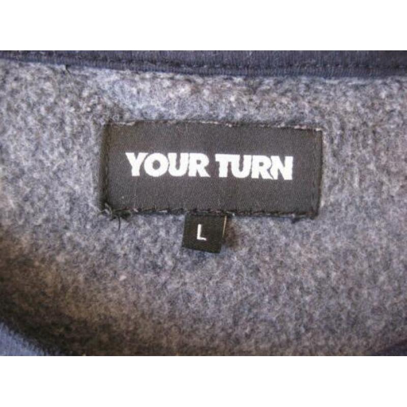 Blauw gemeleerde sweater van Your Turn, maat L