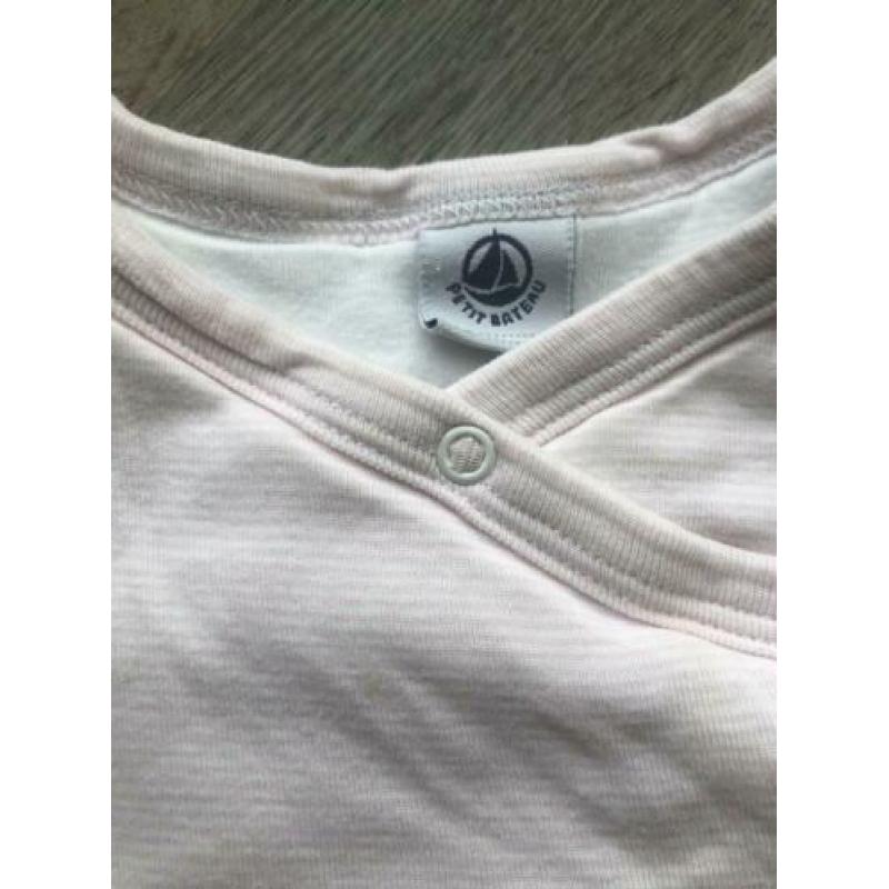 Petit Bateau slaapzak millerais strepen roze wit 80 cm 2x