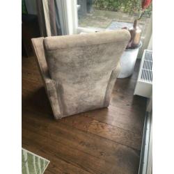 Bruine suède fauteuil