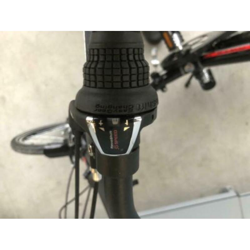 Vouwfiet 20 inch 6 speed zwart rood kleur