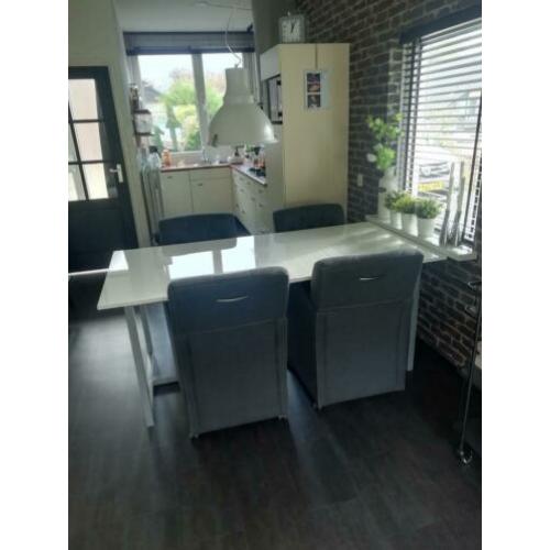 Rol fauteuils stof 4stuks