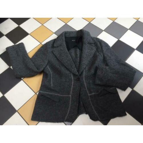 Claudia strater grijs wol wollen jasje blazer 44