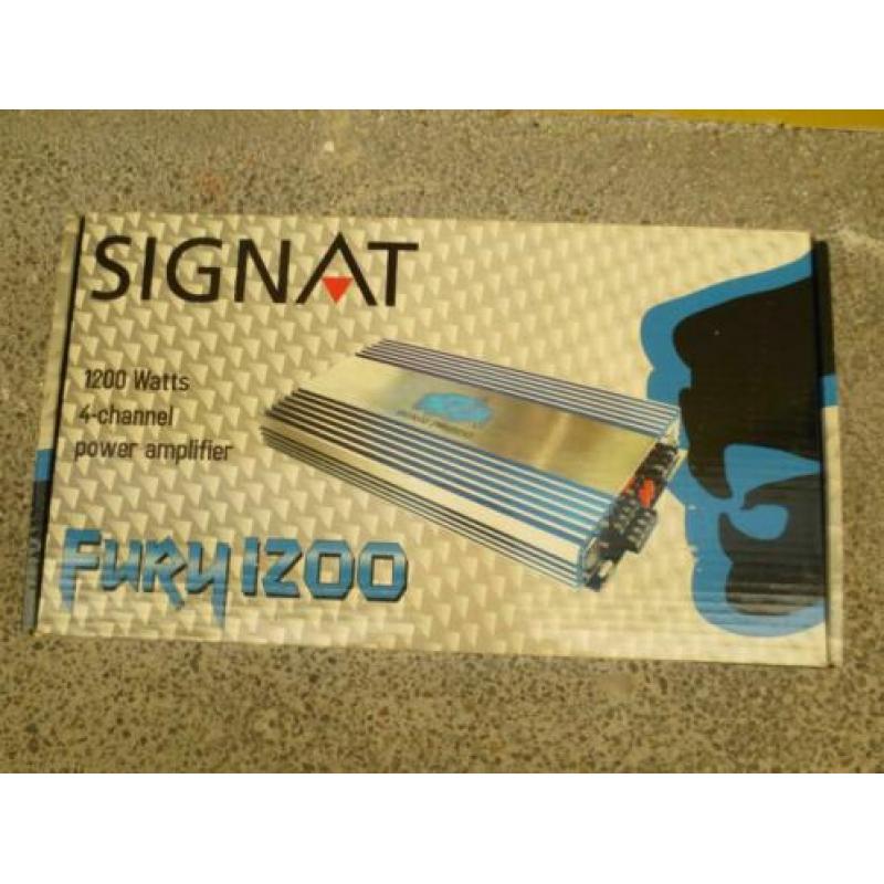 ? Signat Fury 1200 4-kanaals autoversterker van 4x 100WRMS