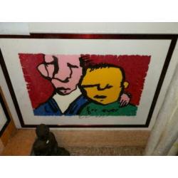 Herman Brood zeefdruk FOR EVER handgesigneerd incl lijst