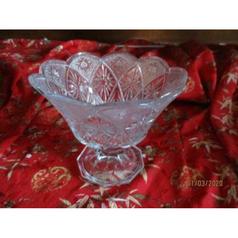 Bonbons schaal Kristal 15.5x13hoog