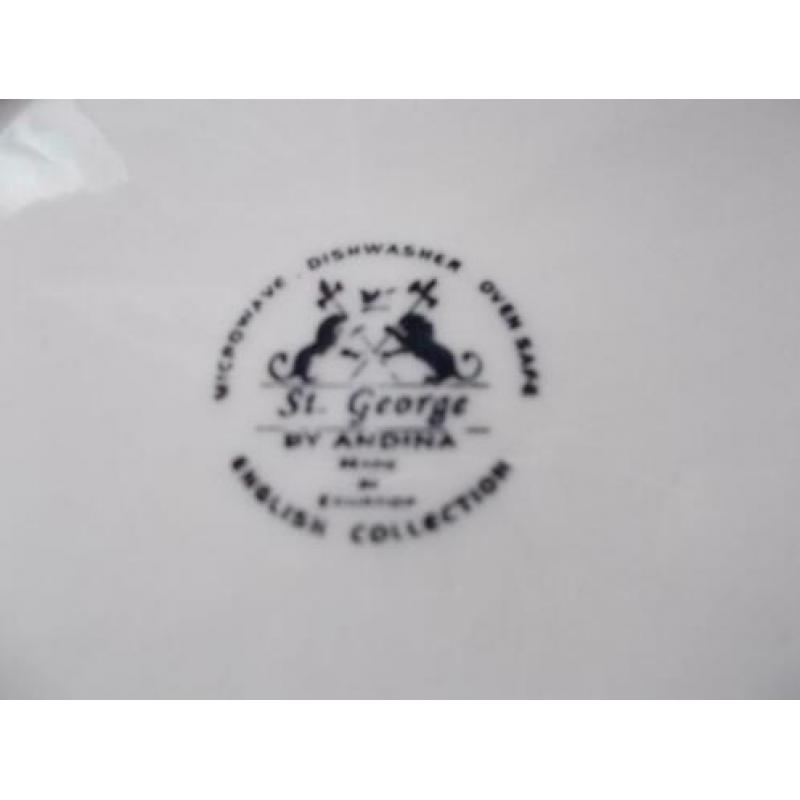 9-delig servies,fruitdecor,appel,peer,schalen,borden,kommen