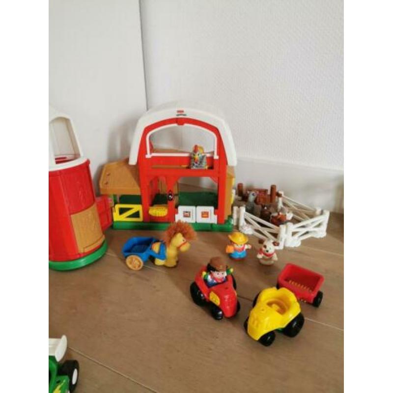 Little people boerderij, mijn, schoolbus, auto's, garage