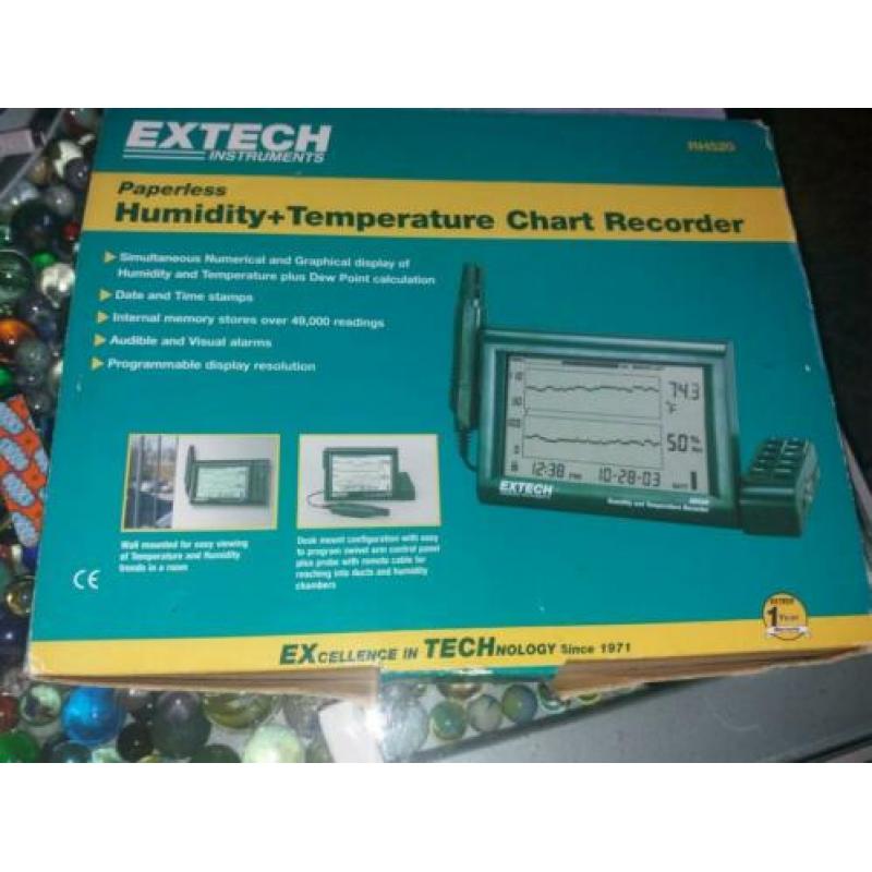 Extech RH520A-220 Luchtvochtigheidsmeter (hygrometer)