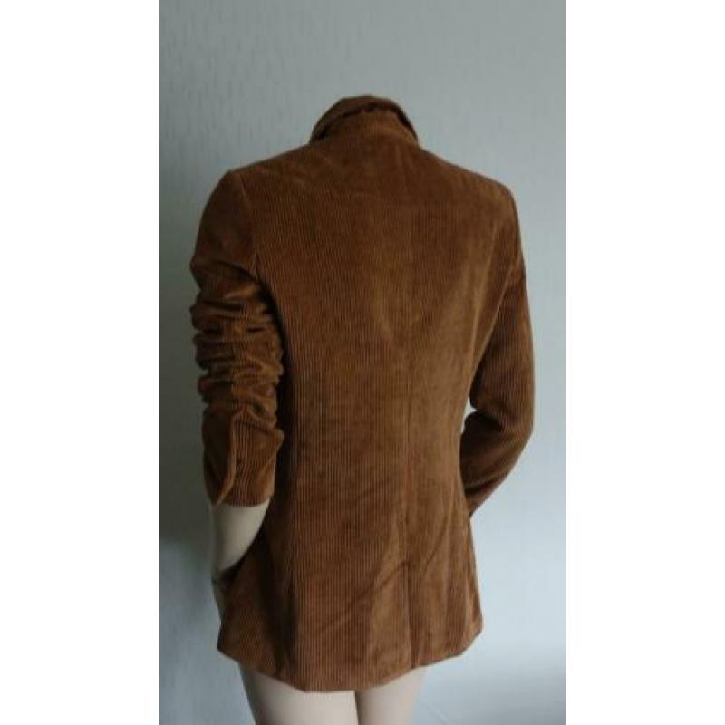 nieuw bruin gevoerd rib jasje