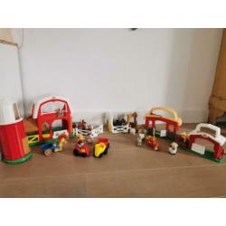 Little people boerderij, mijn, schoolbus, auto's, garage