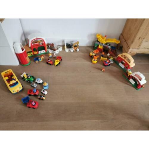 Little people boerderij, mijn, schoolbus, auto's, garage